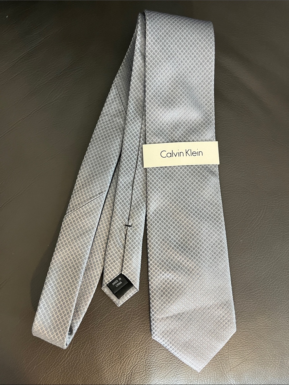 Calvin Klein Blue Geometric Men's Silk Tie